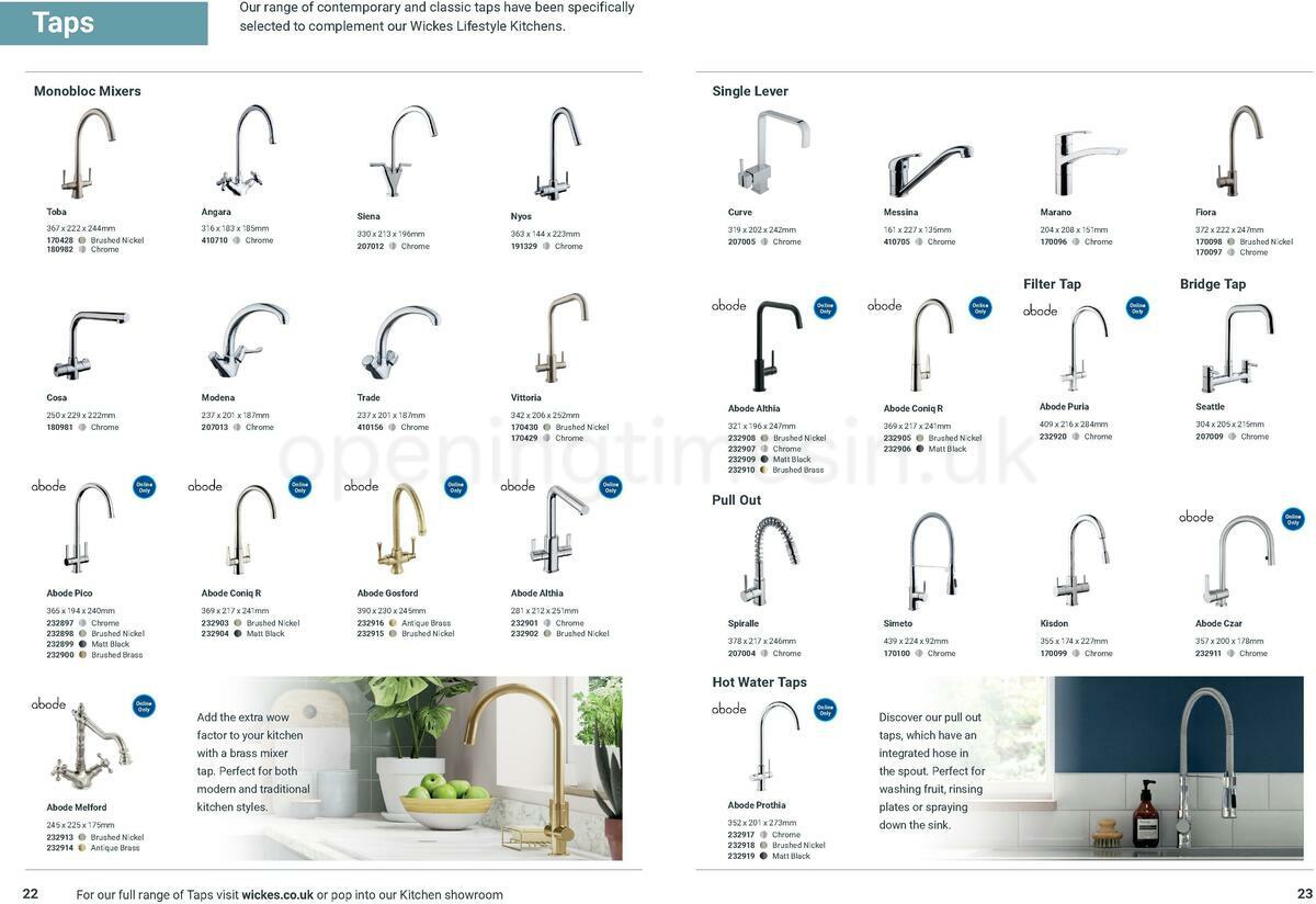 Wickes Lifestyle Kitchens brochure Offers from 1 January