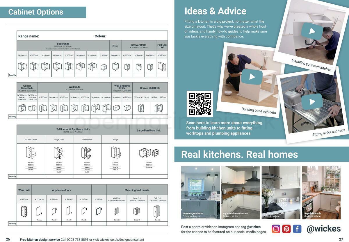 Wickes Lifestyle Kitchens brochure Offers from 1 January