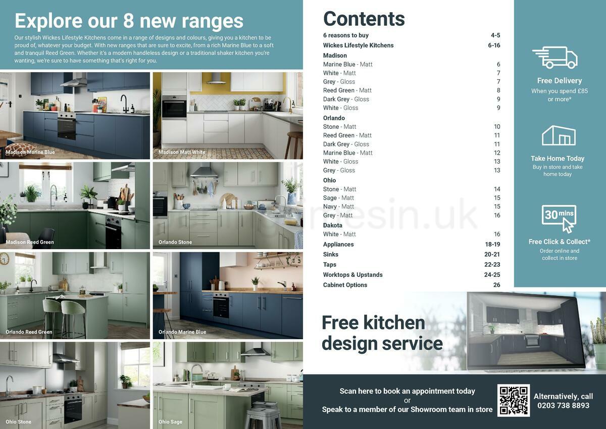 Wickes Lifestyle Kitchens brochure Offers from 1 January