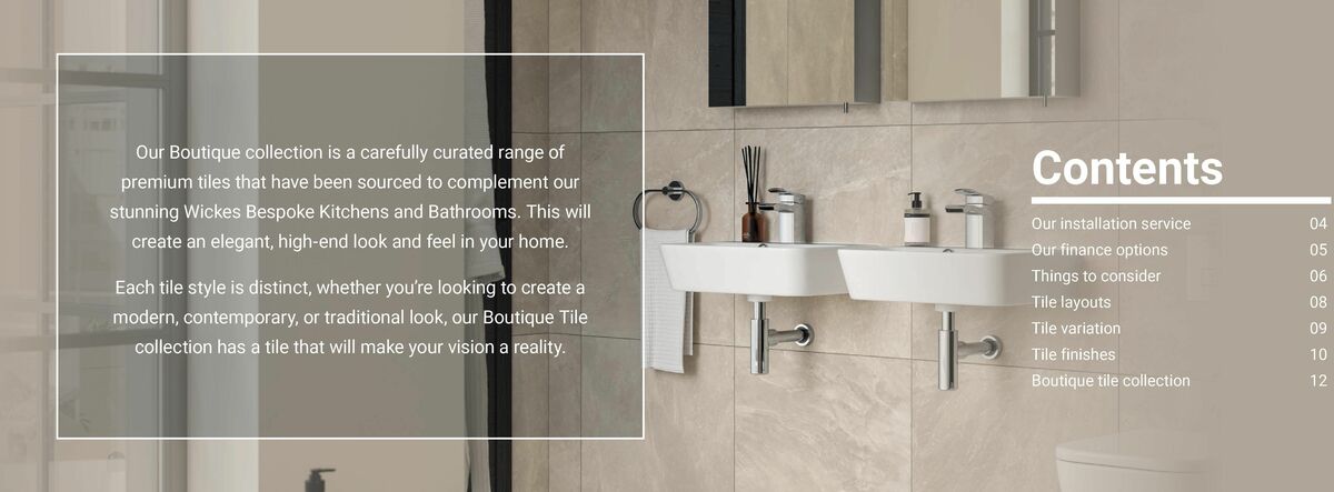 Wickes Boutique Tiles brochure Offers from 25 July