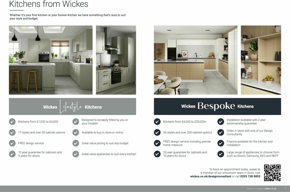 Wickes Lifestyle Kitchens Brochure Offers from 1 December
