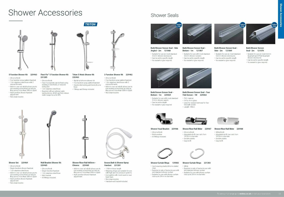 Wickes Bathrooms Brochure Offers from 1 February