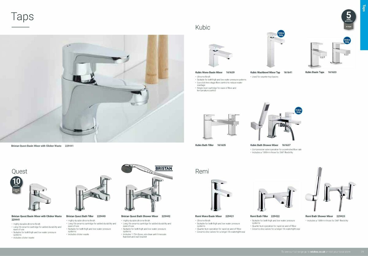 Wickes Bathrooms Brochure Offers from 1 February