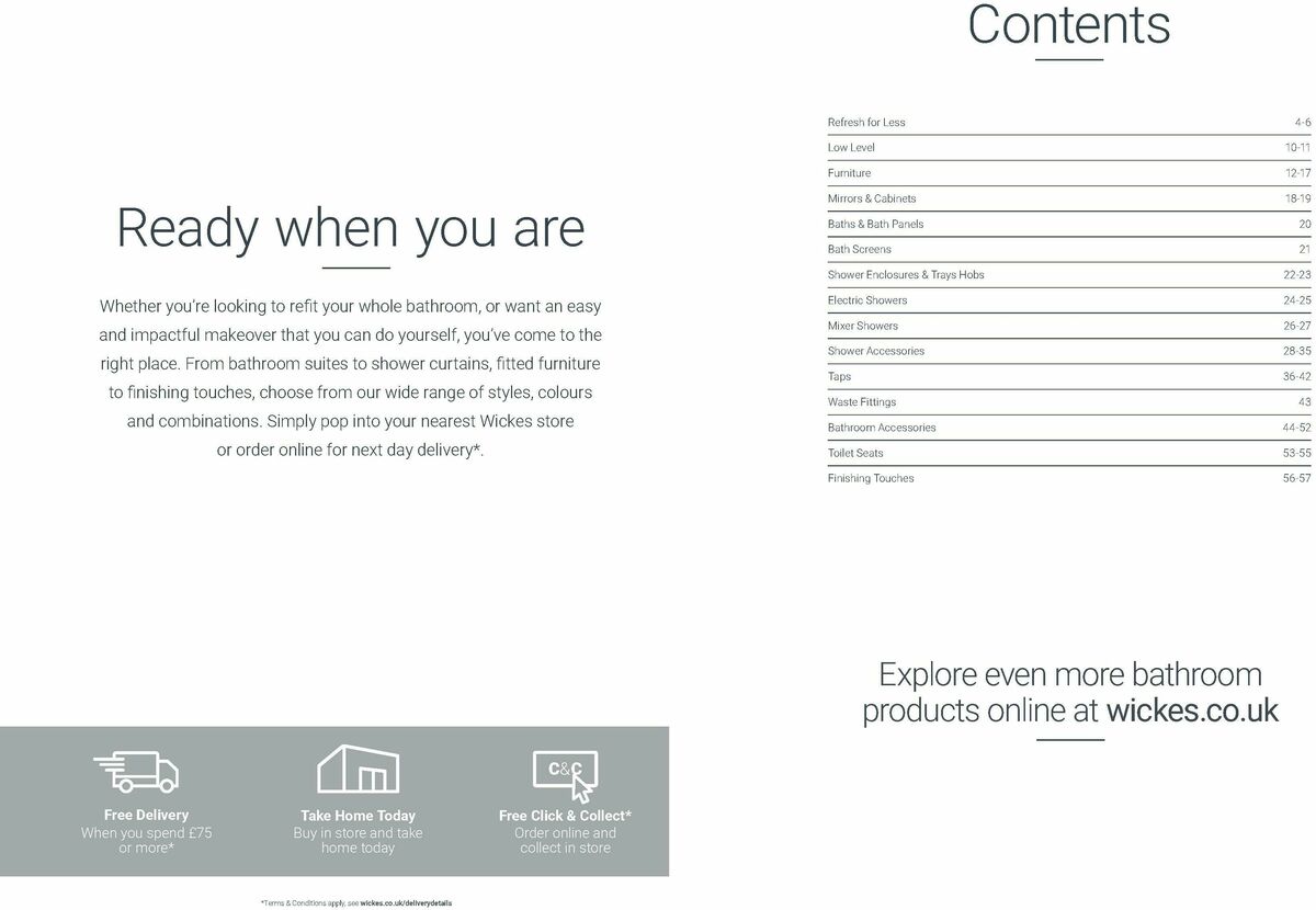 Wickes Bathrooms Brochure Offers from 1 February