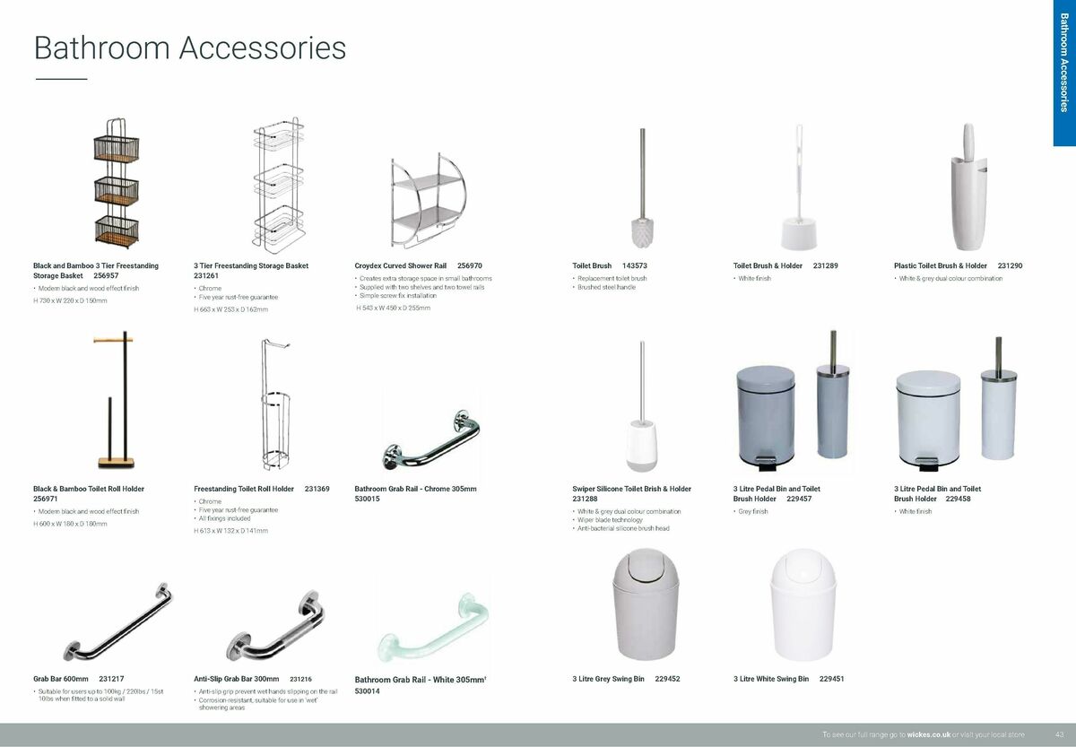 Wickes Bathrooms Brochure Offers from 1 February