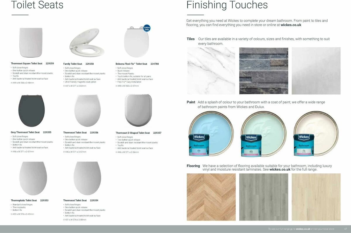 Wickes Bathrooms Brochure Offers from 1 February