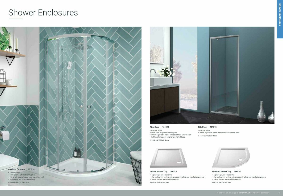 Wickes Bathrooms Brochure Offers from 1 February