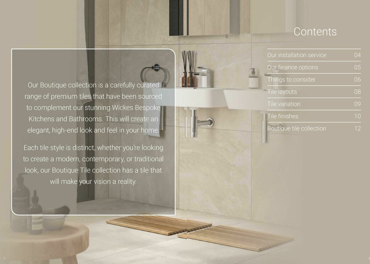 Wickes Boutique Tiles brochure Offers from 18 August