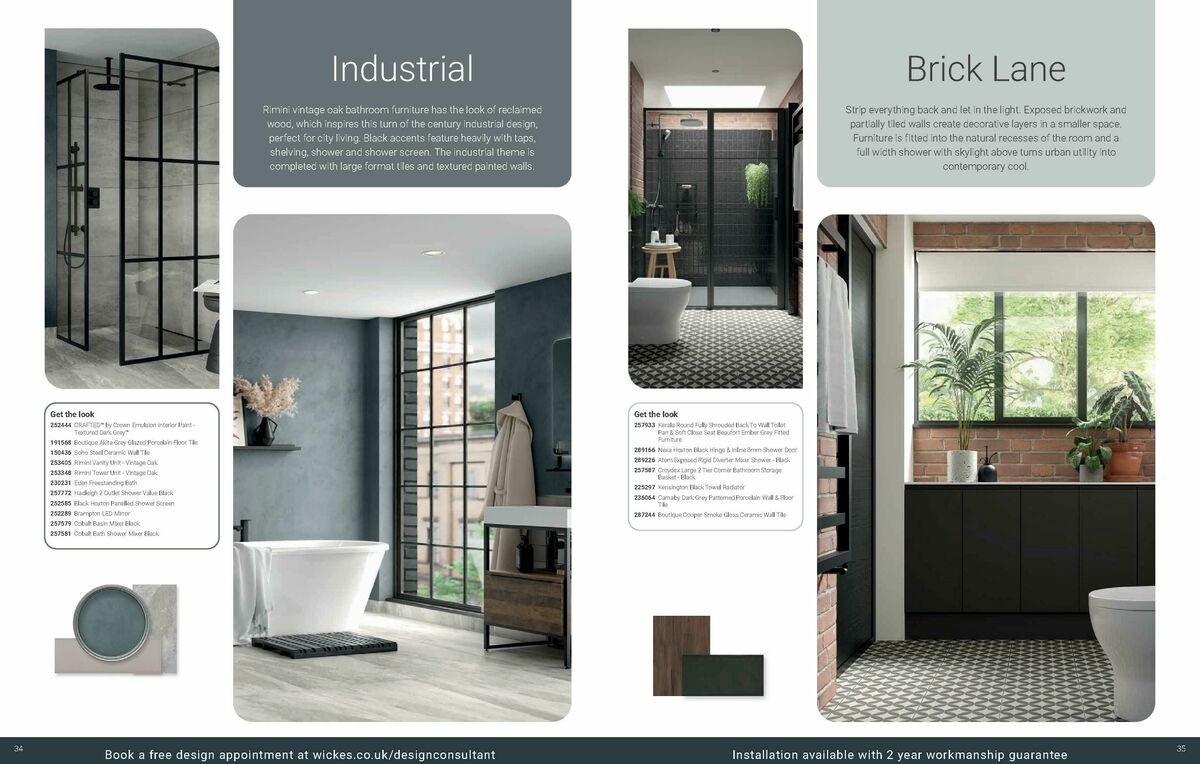 Wickes Bespoke Bathrooms Brochure Offers from 1 September