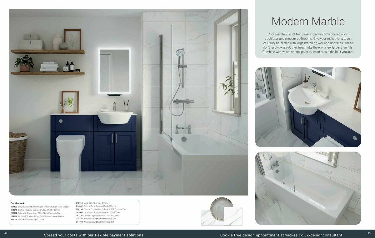 Wickes Bespoke Bathrooms Brochure Offers from 1 September