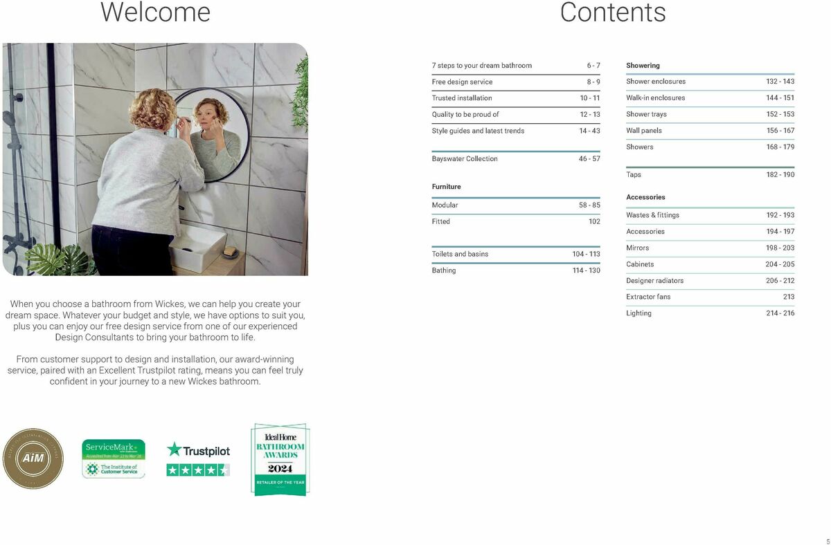Wickes Bespoke Bathrooms Brochure Offers from 1 September