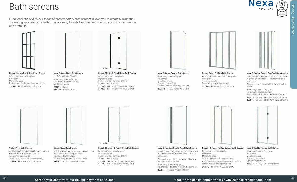 Wickes Bespoke Bathrooms Brochure Offers from 1 September