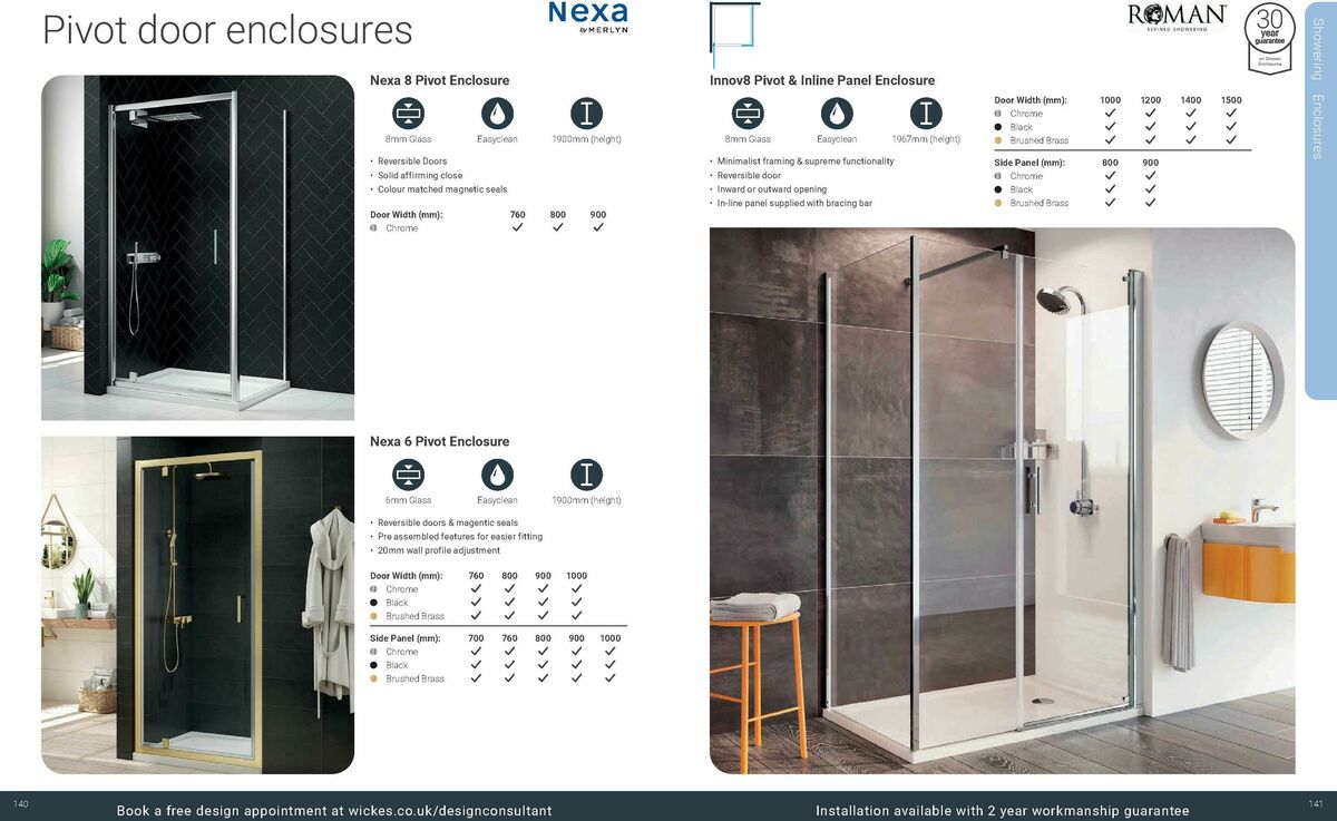 Wickes Bespoke Bathrooms Brochure Offers from 1 September