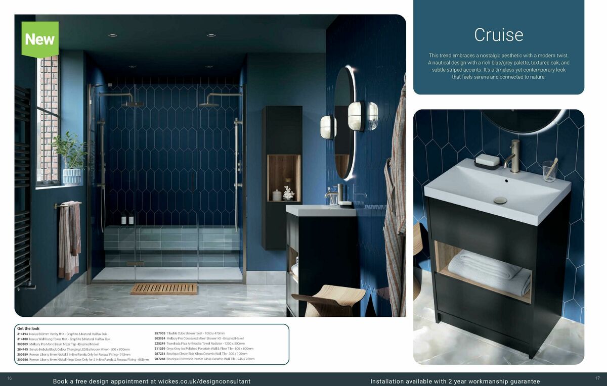 Wickes Bespoke Bathrooms Brochure Offers from 1 September