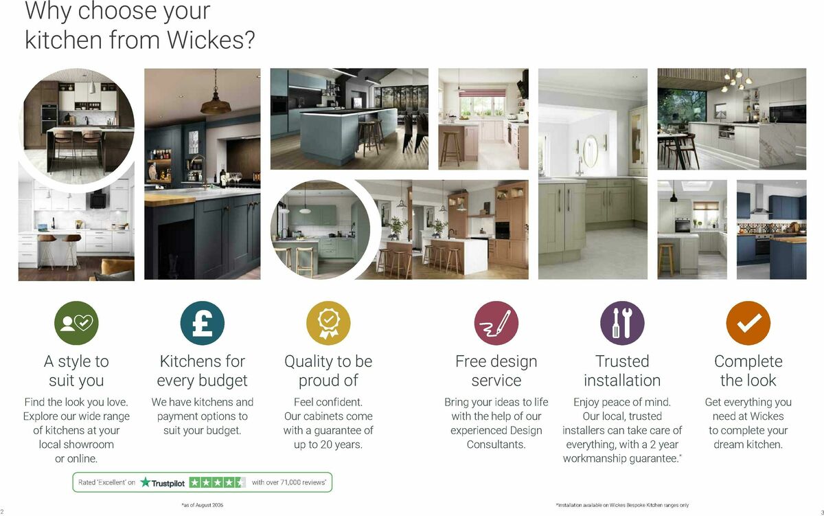 Wickes Kitchens Brochure Offers from 8 August