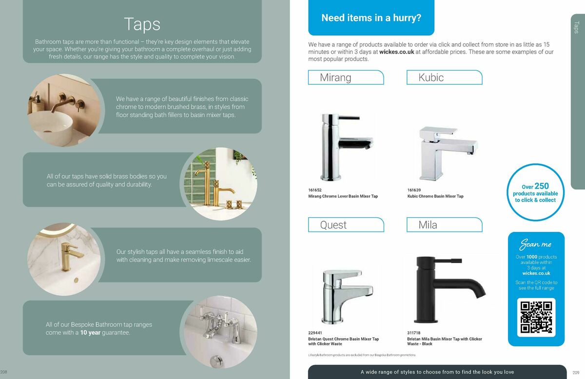 Wickes Bespoke Bathrooms Brochure Offers from 10 August