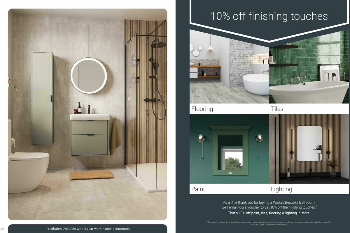 Wickes Bespoke Bathrooms Brochure Offers from 10 August
