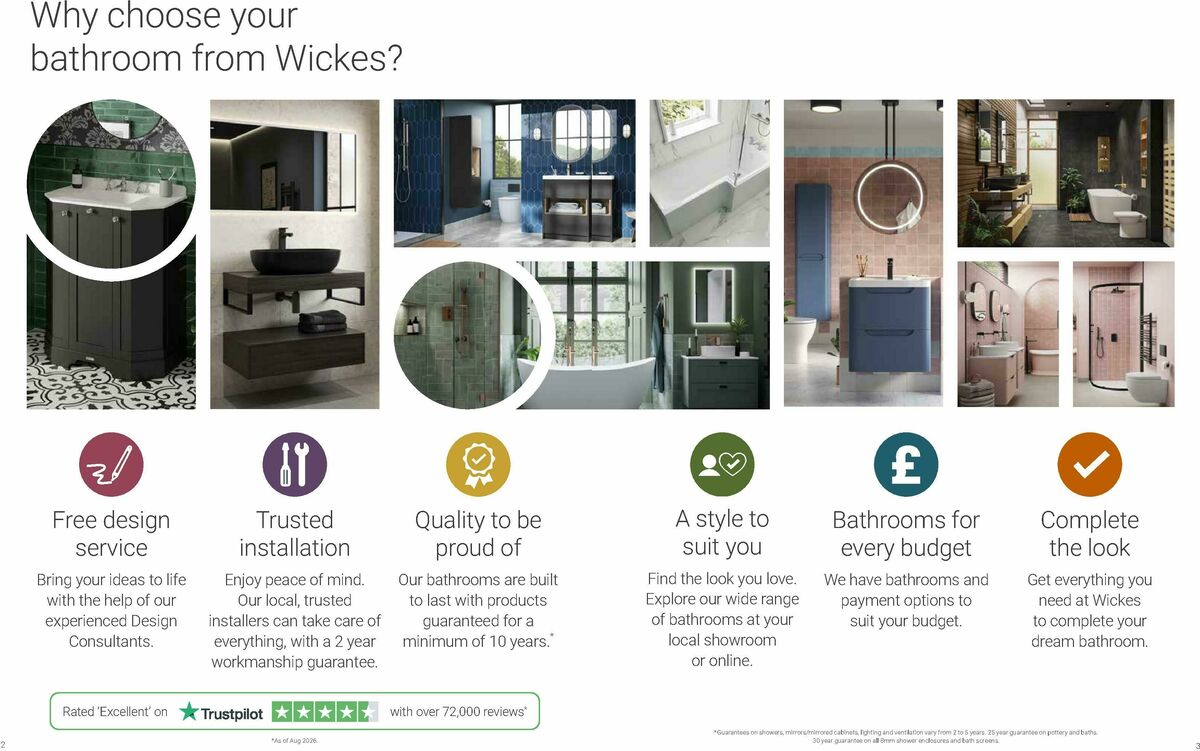 Wickes Bespoke Bathrooms Brochure Offers from 10 August