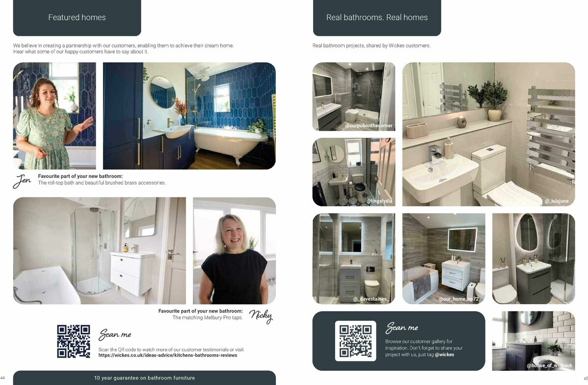 Wickes Bespoke Bathrooms Brochure Offers from 10 August
