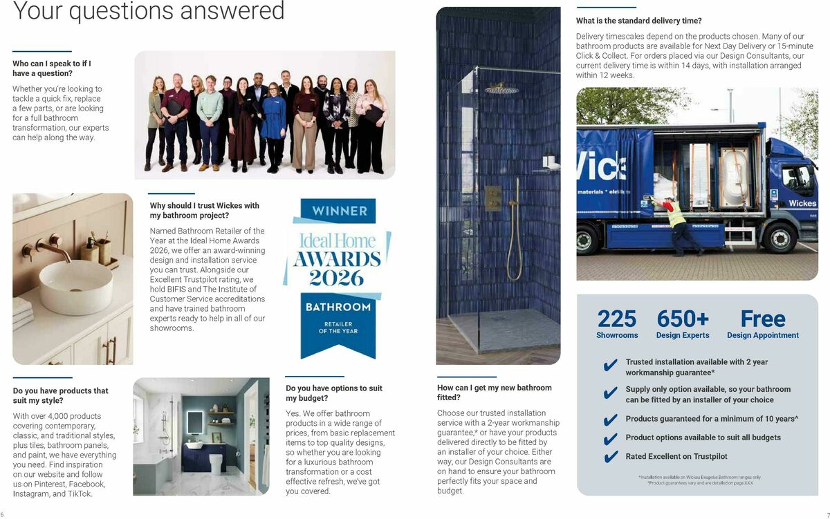 Wickes Bespoke Bathrooms Brochure Offers from 10 August
