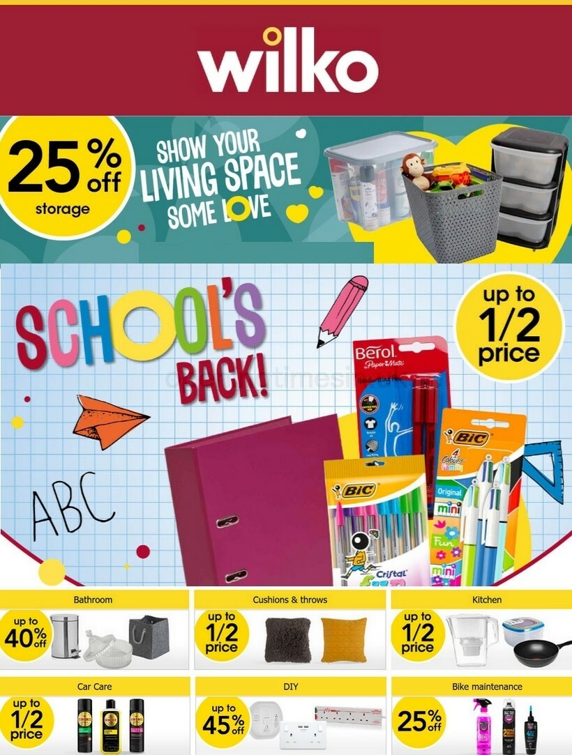 Wilko Offers from 18 August