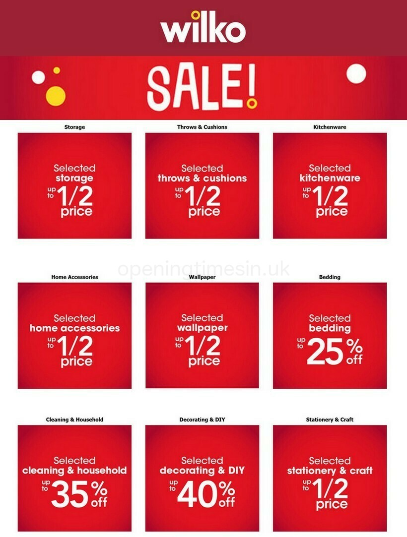 Wilko Offers from 2 January