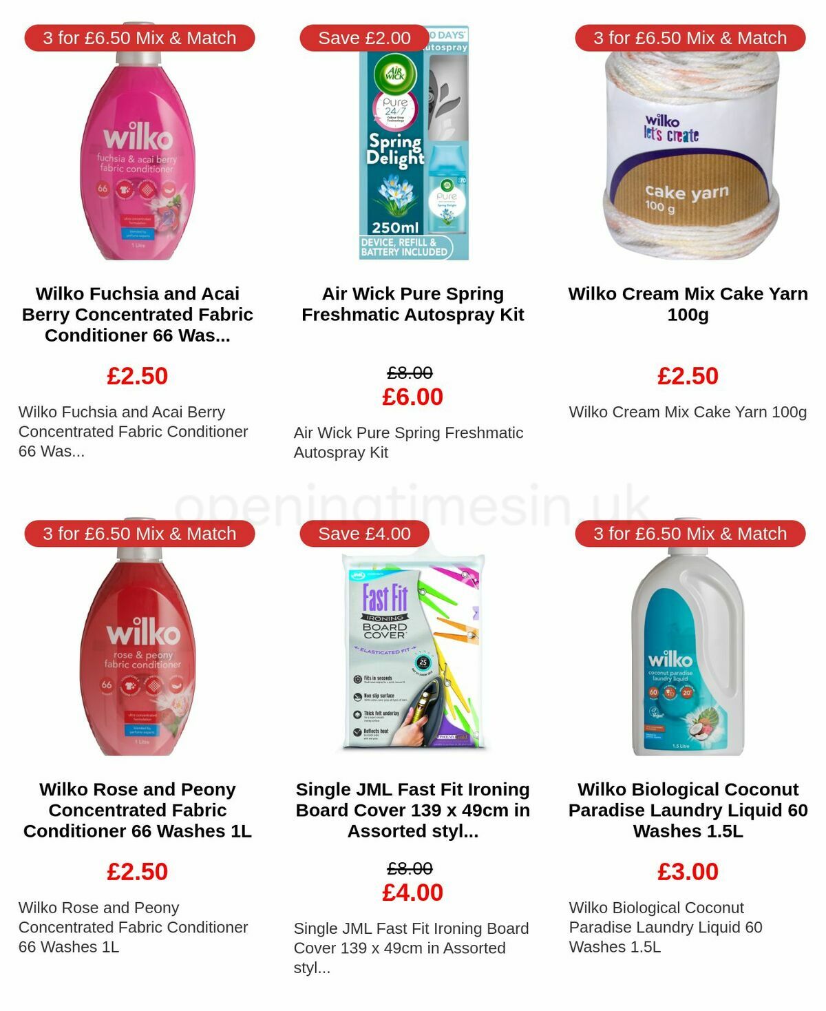 Wilko Offers from 25 January