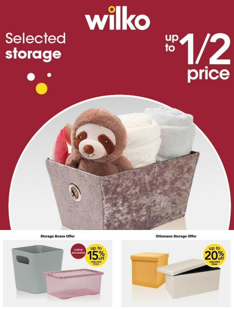 Wilko Storage Offers from 11 February