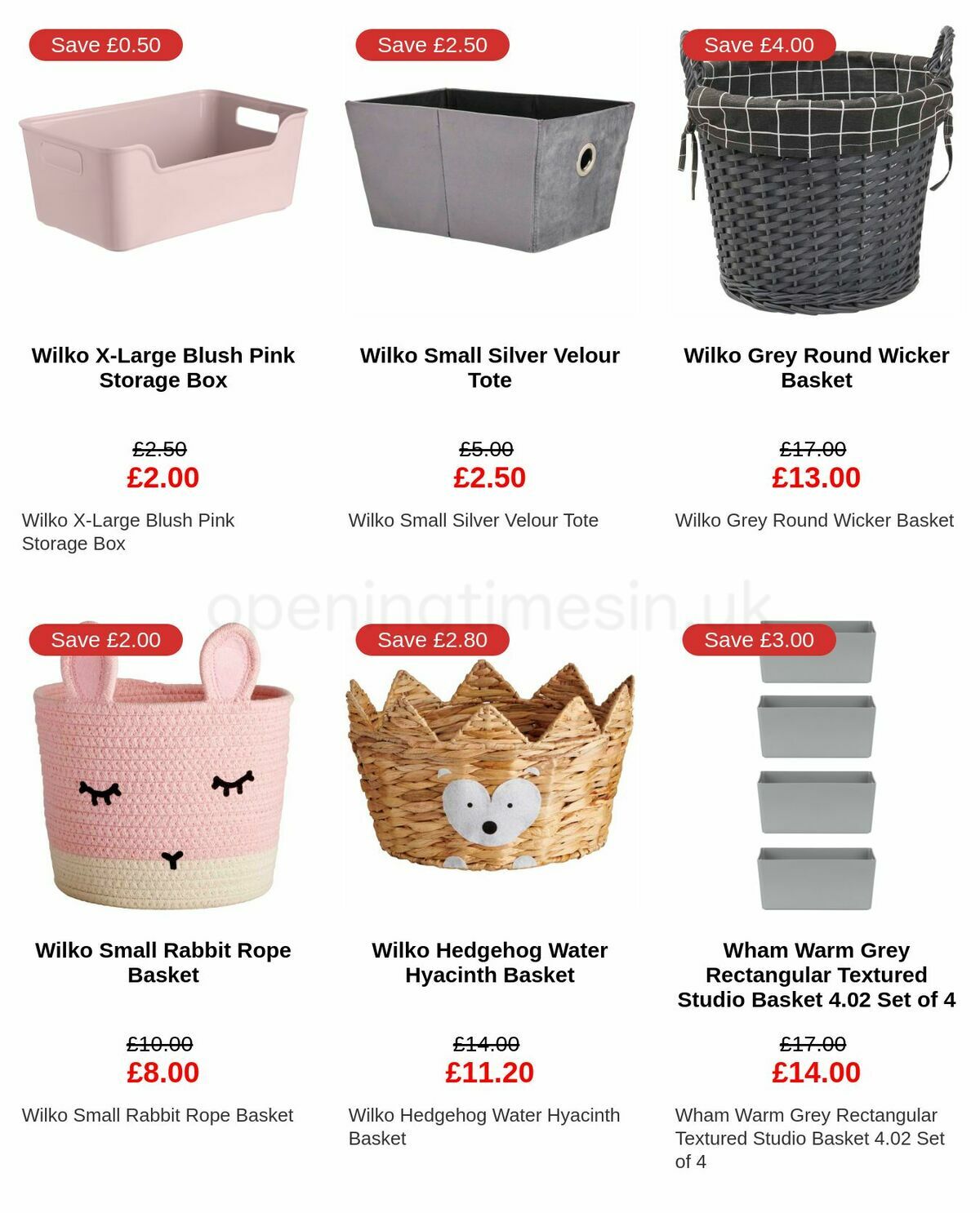 Wilko Storage Offers from 11 February