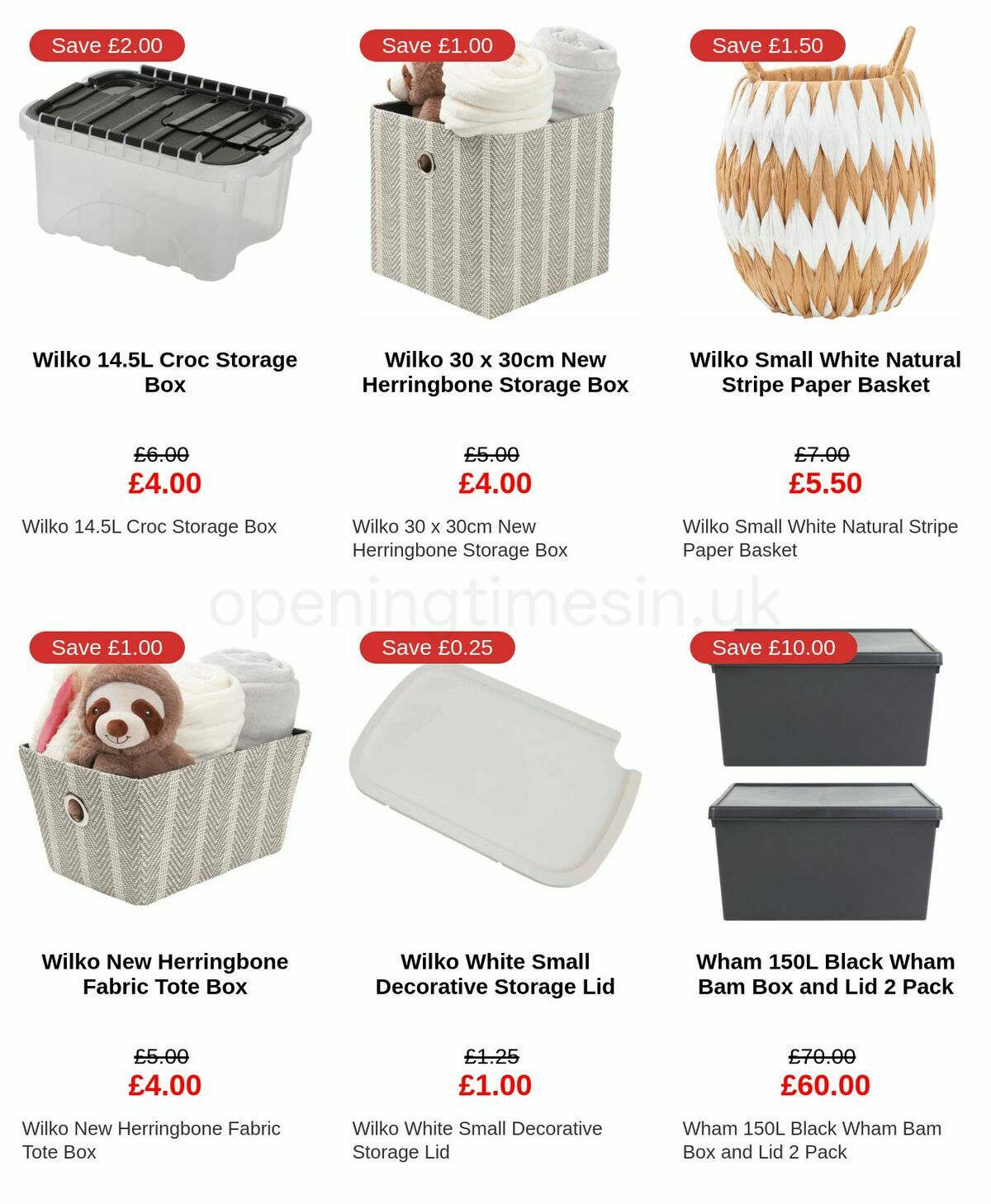Wilko Storage Offers from 11 February