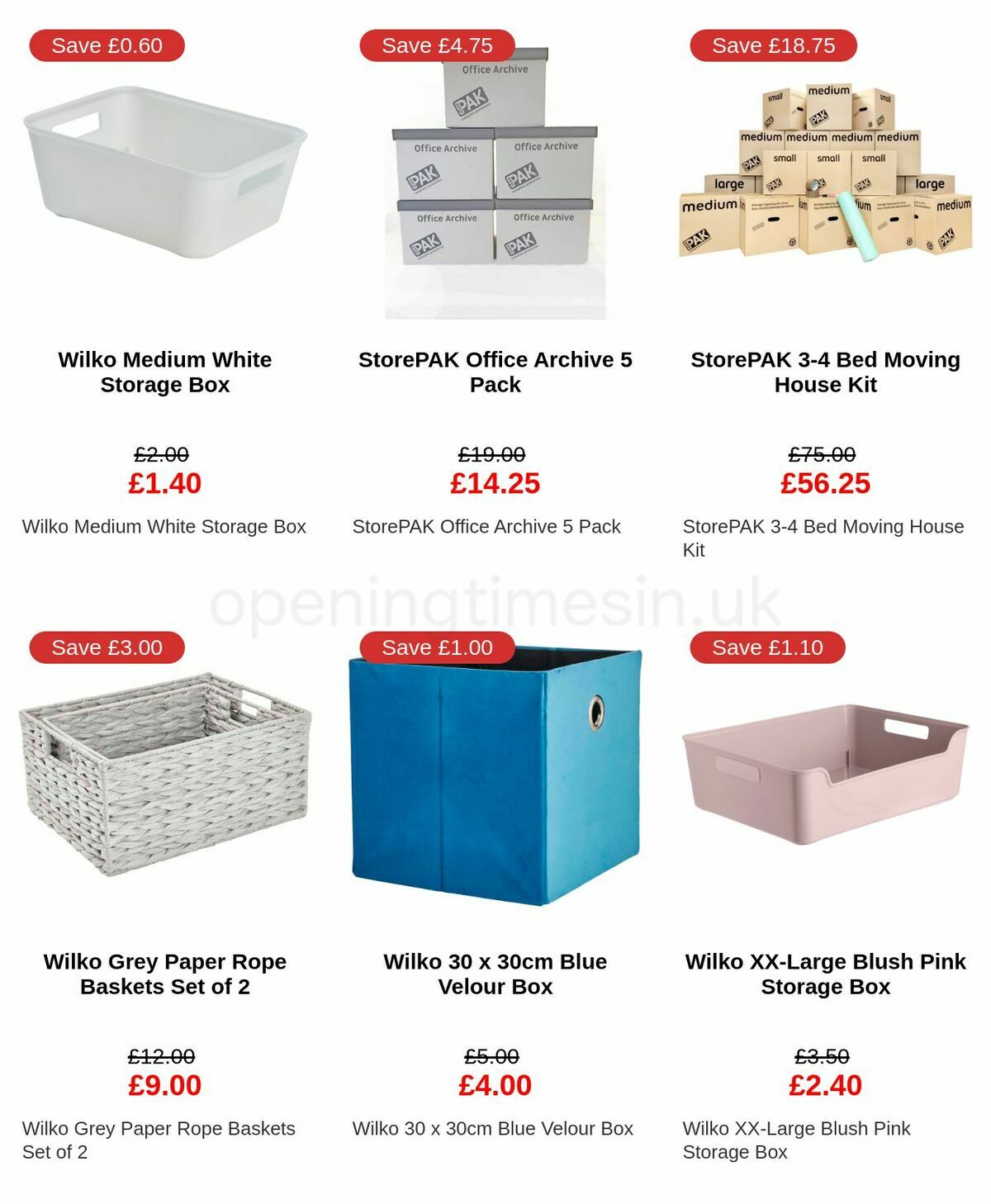 Wilko Storage Offers from 11 February
