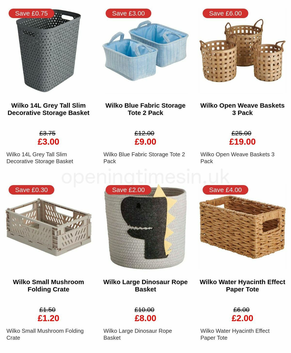 Wilko Storage Offers from 11 February