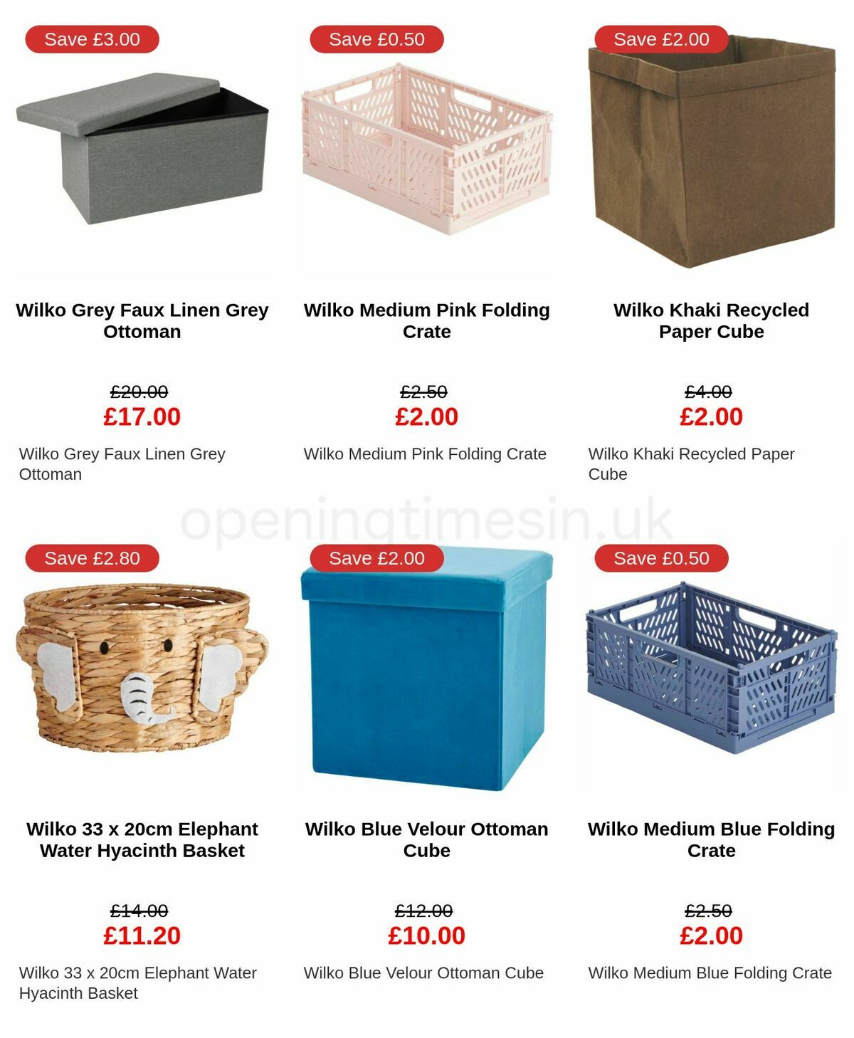 Wilko Storage Offers from 11 February
