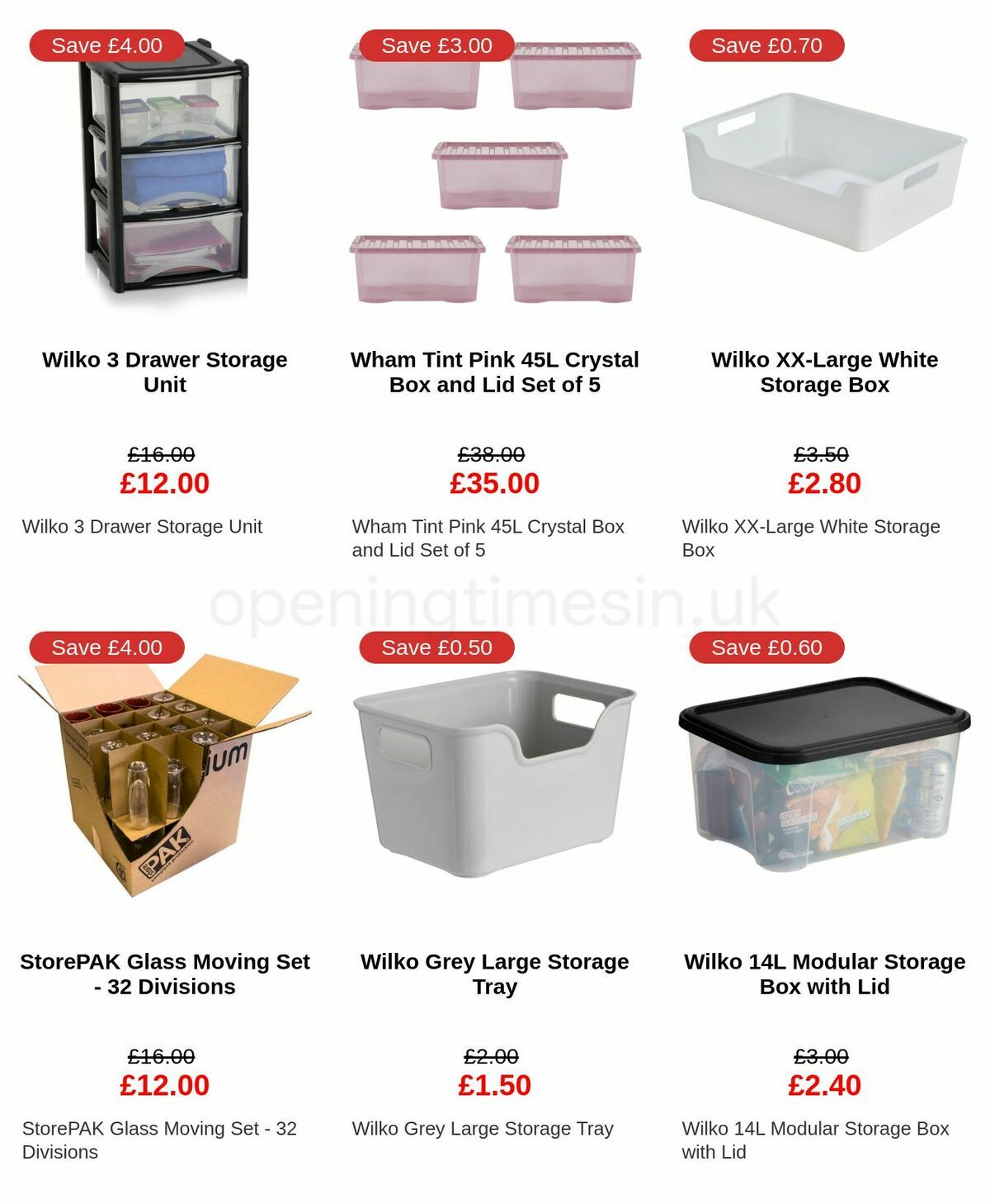Wilko Storage Offers from 11 February
