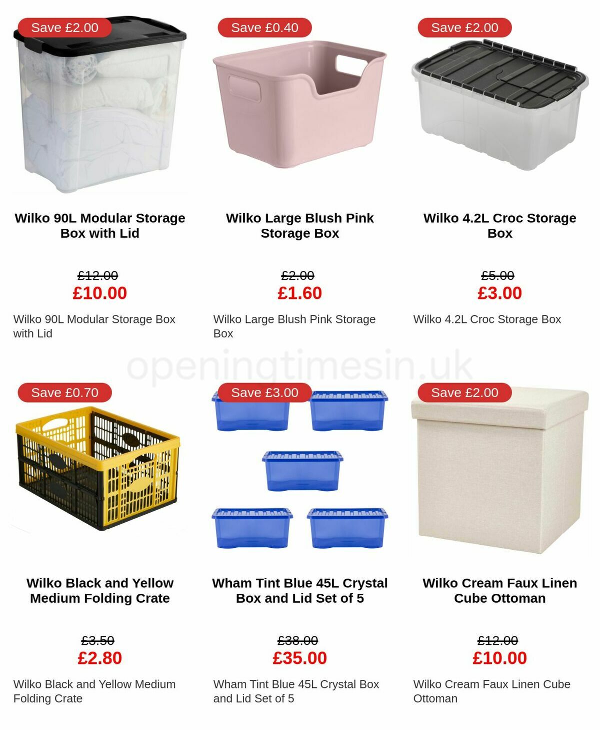 Wilko Storage Offers from 11 February