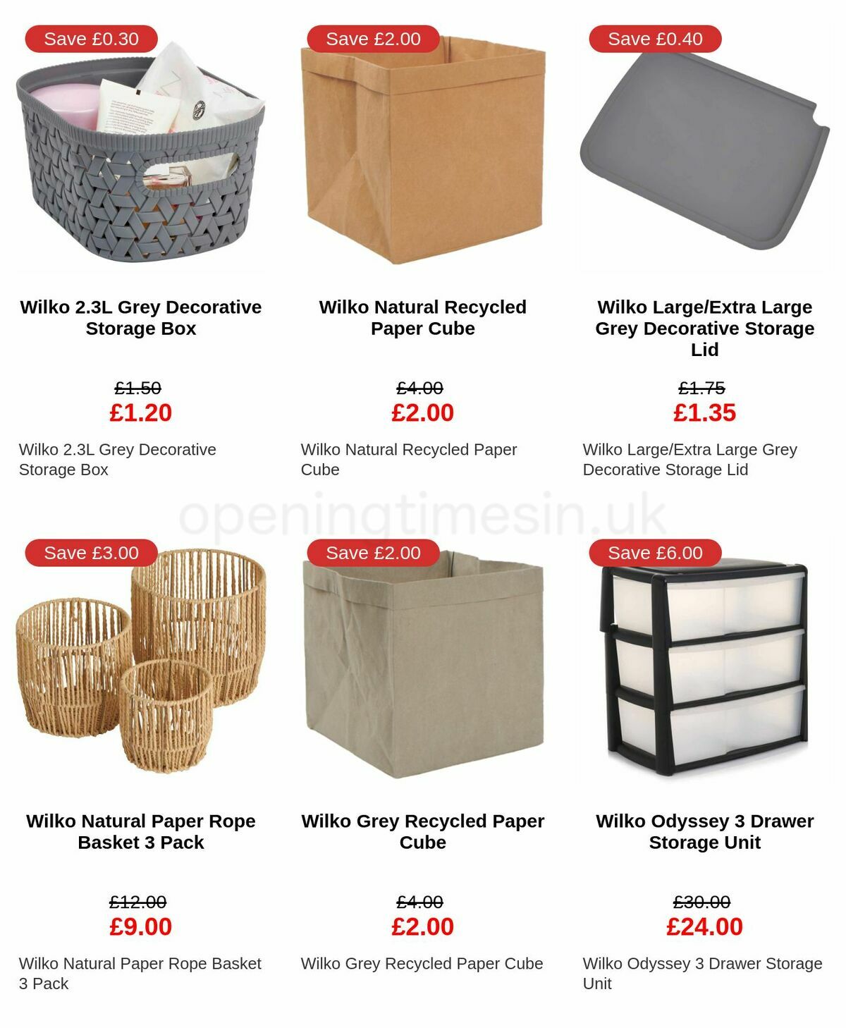 Wilko Storage Offers from 11 February