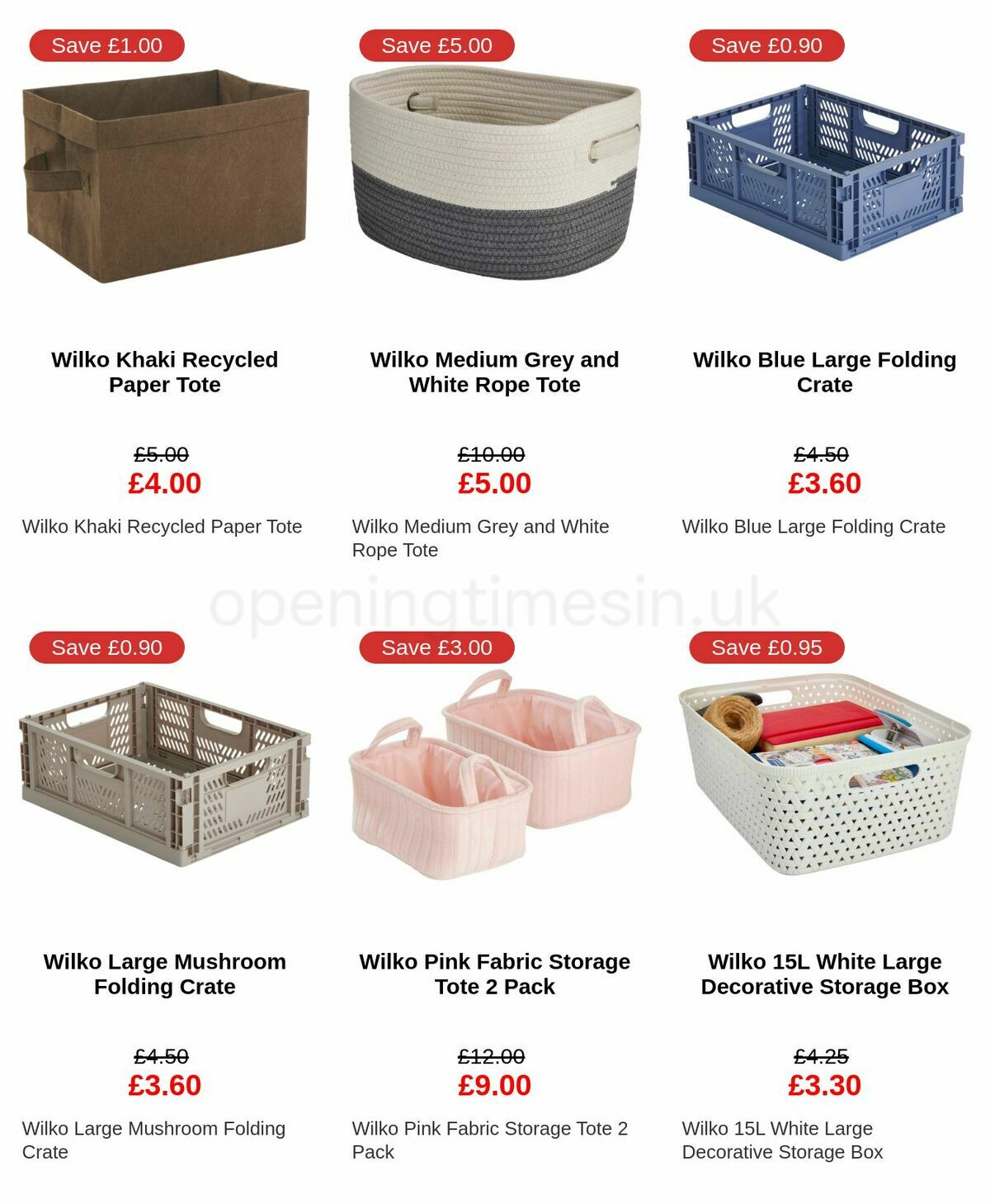 Wilko Storage Offers from 11 February