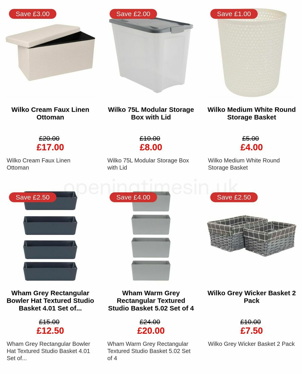 Wilko Storage Offers from 11 February