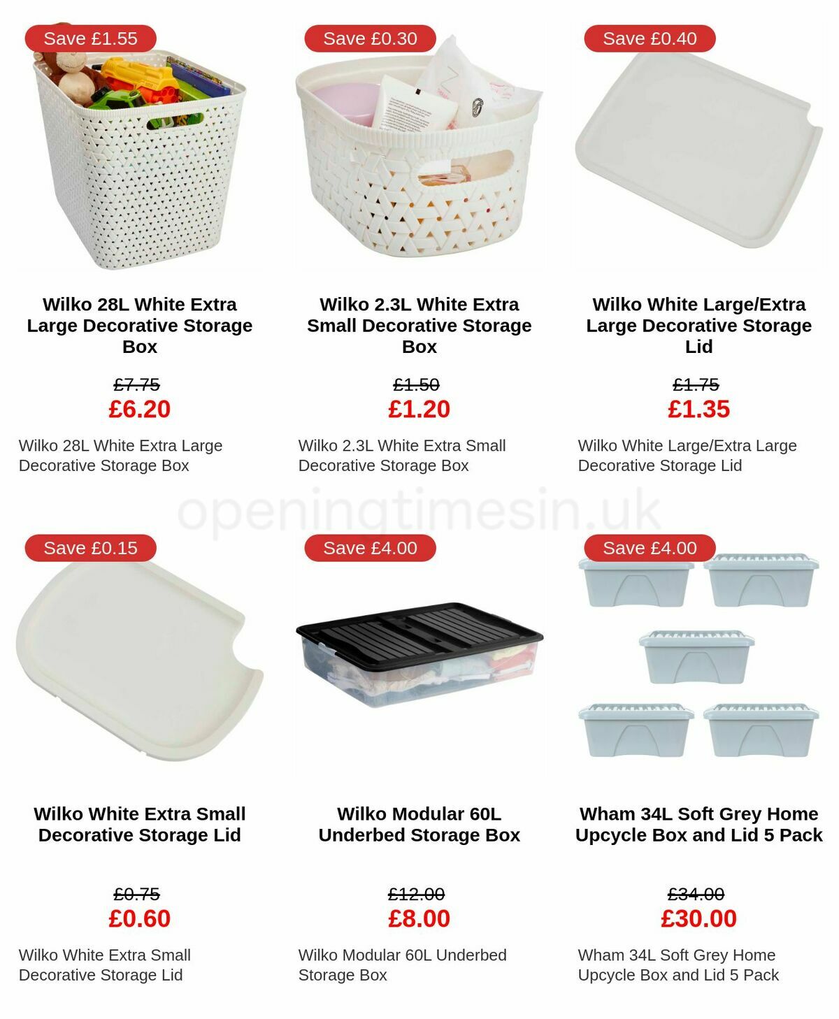 Wilko Storage Offers from 11 February