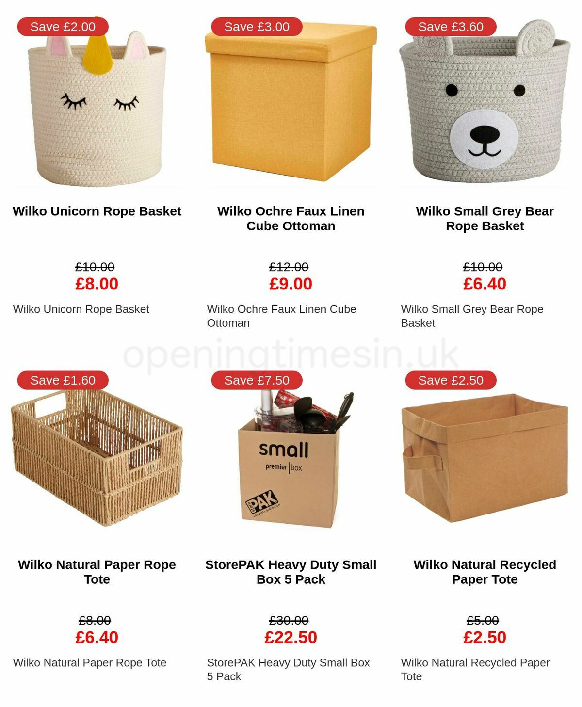Wilko Storage Offers from 11 February