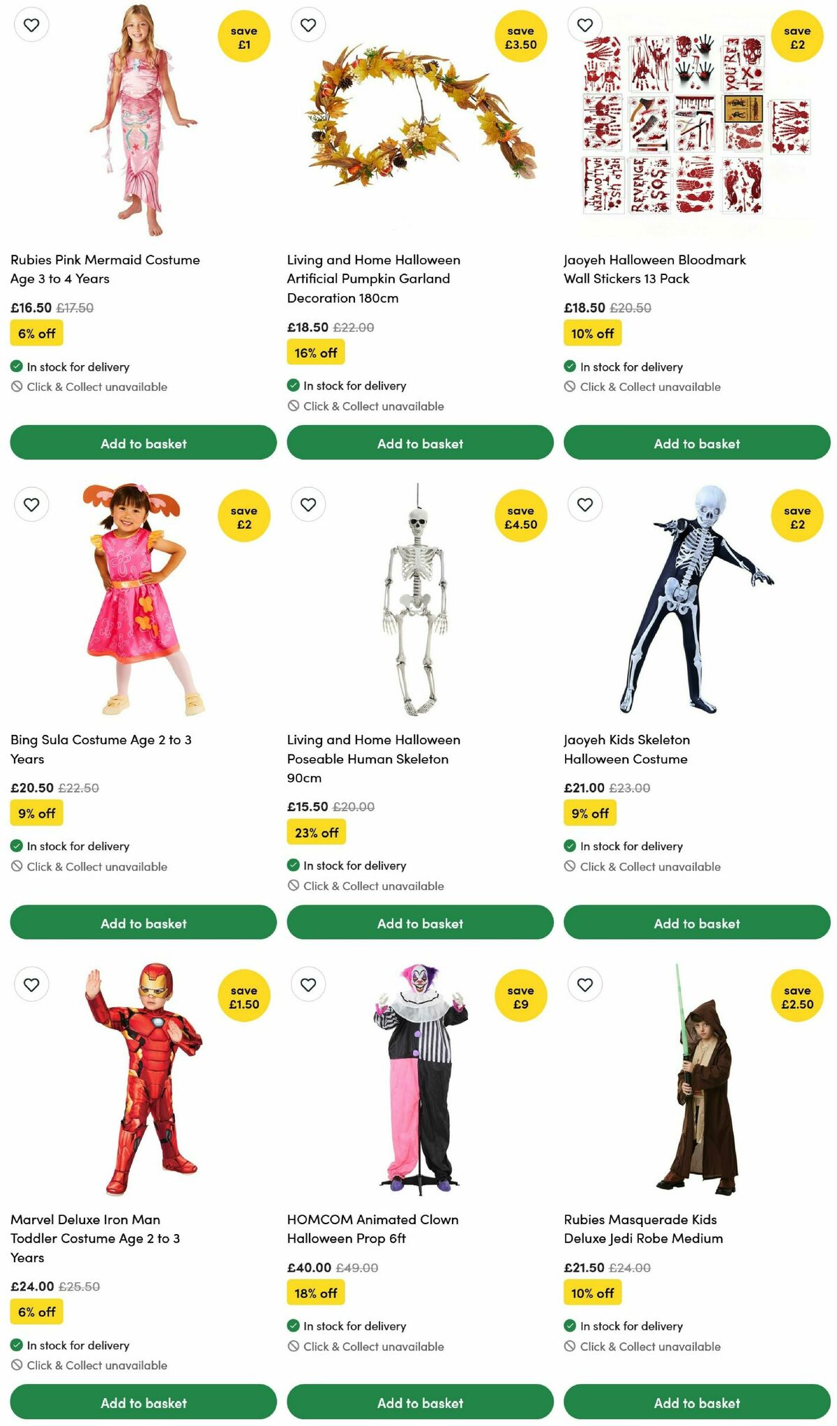 Wilko Halloween Offers from 15 September