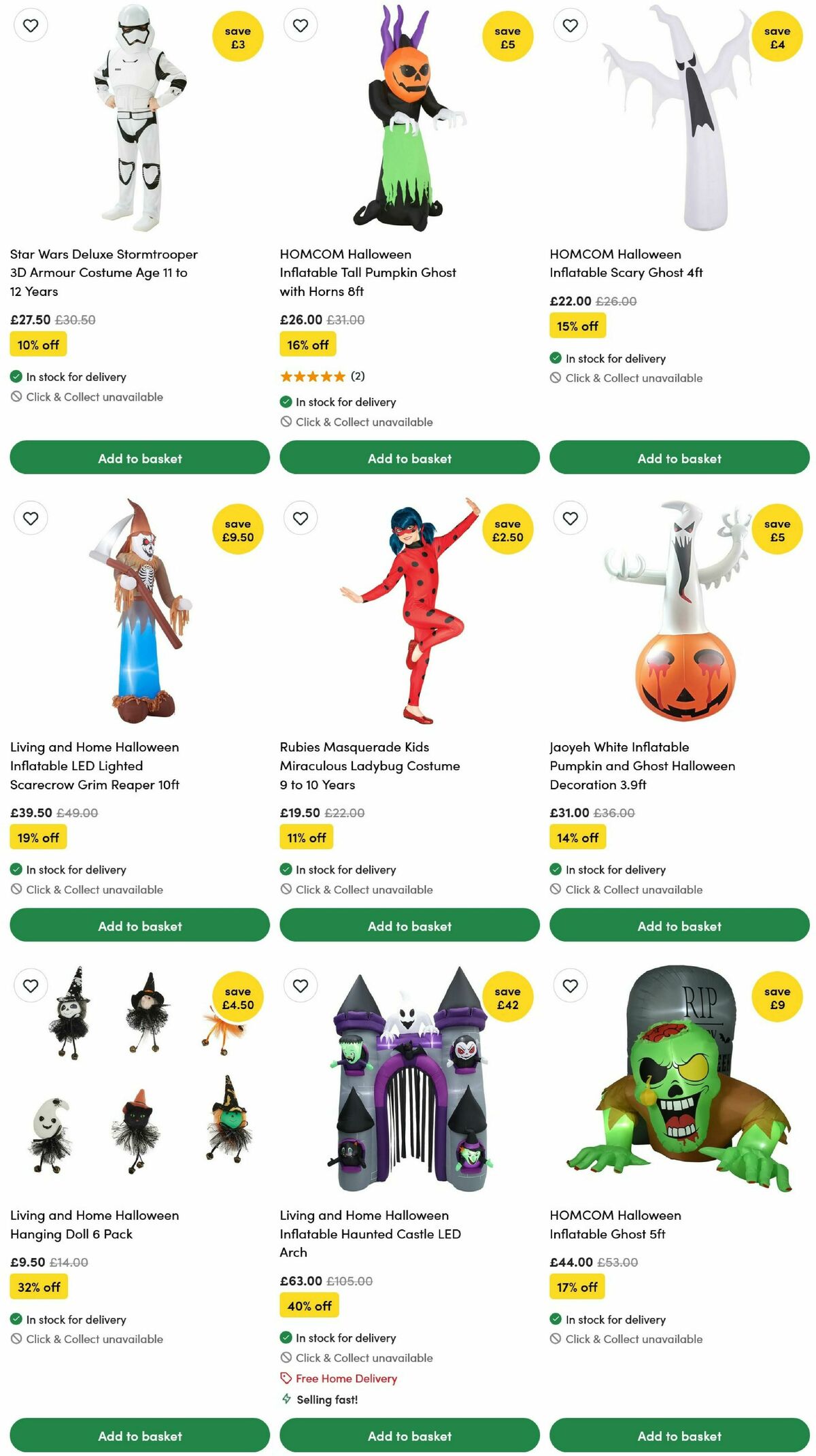 Wilko Halloween Offers from 15 September