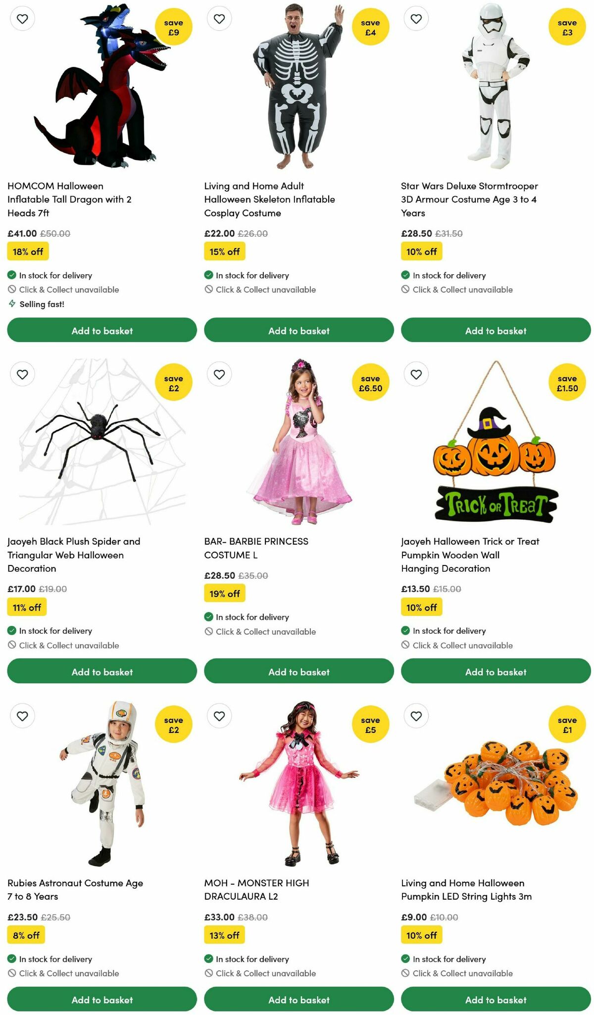 Wilko Halloween Offers from 15 September