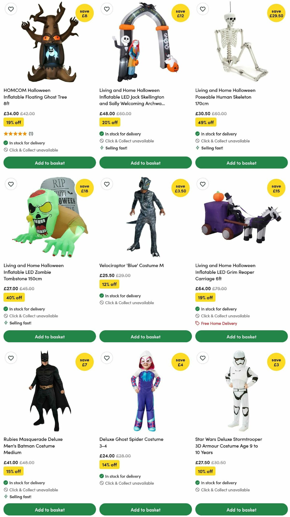 Wilko Halloween Offers from 15 September