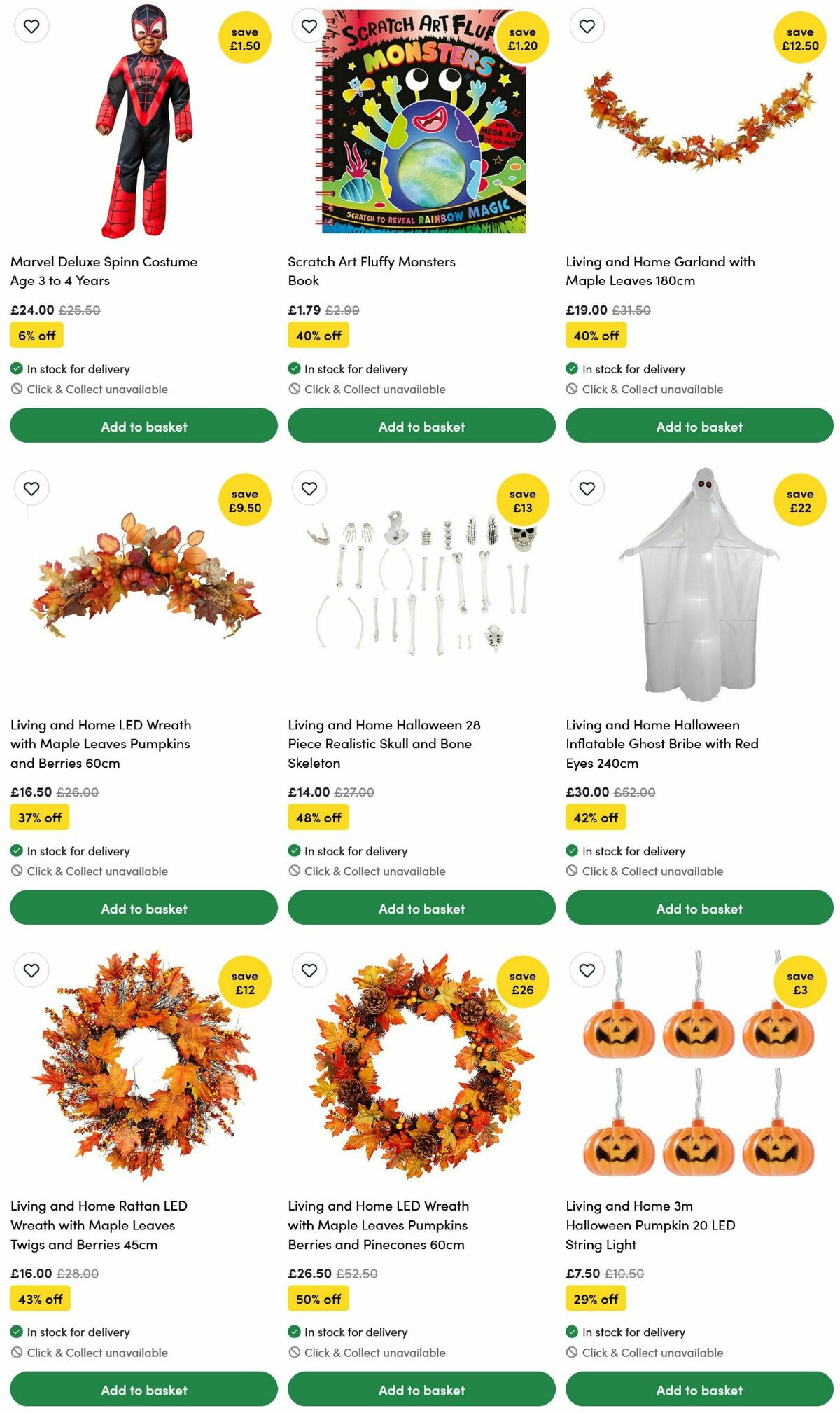 Wilko Halloween Offers from 15 September