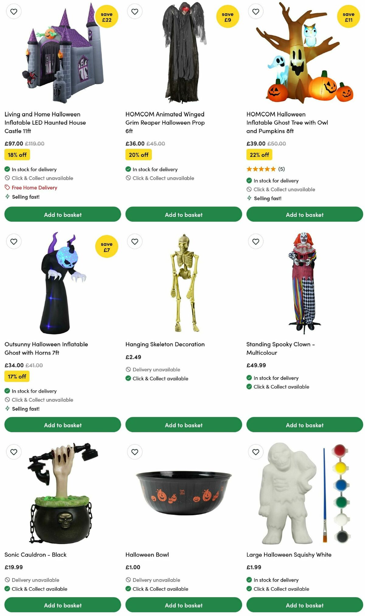 Wilko Halloween Offers from 15 September