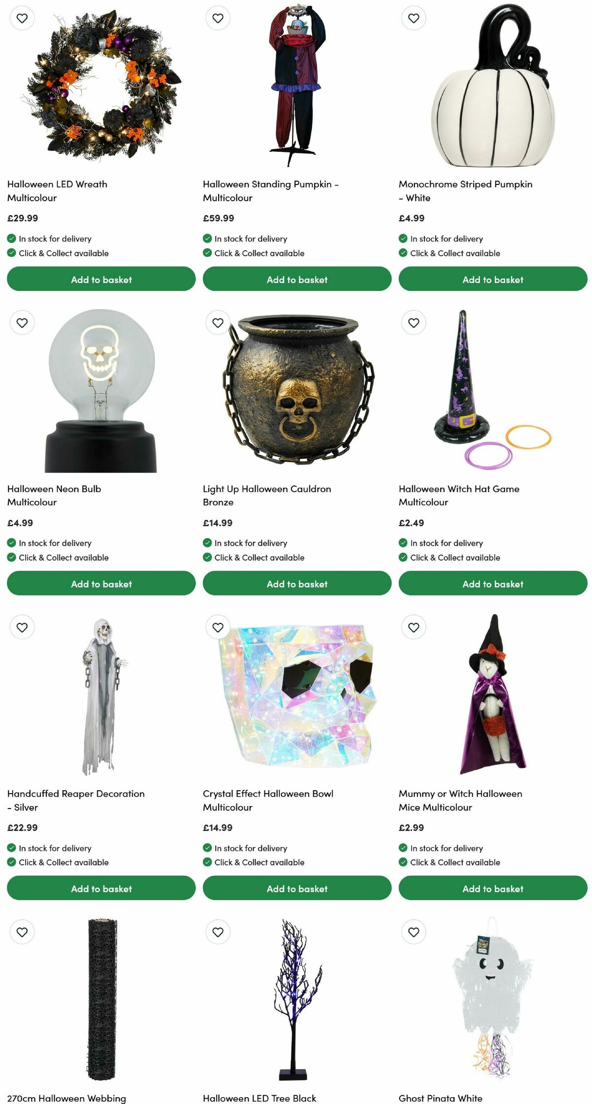 Wilko Halloween Offers from 15 September