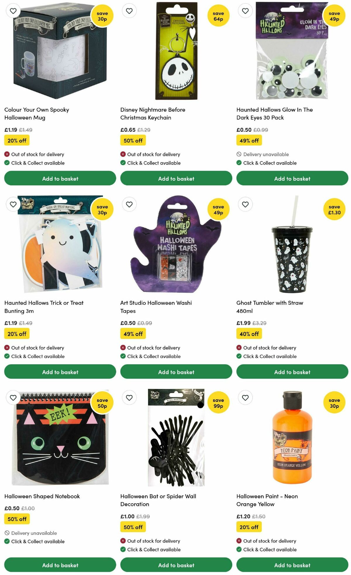 Wilko Halloween Offers from 15 September