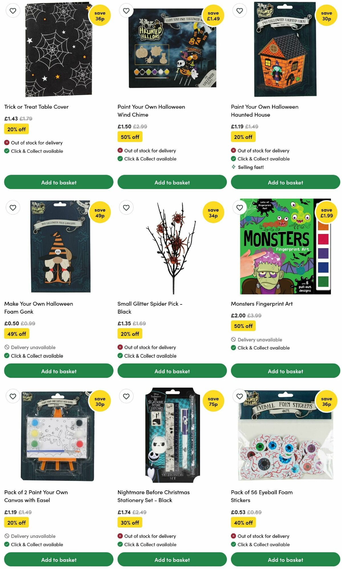 Wilko Halloween Offers from 15 September