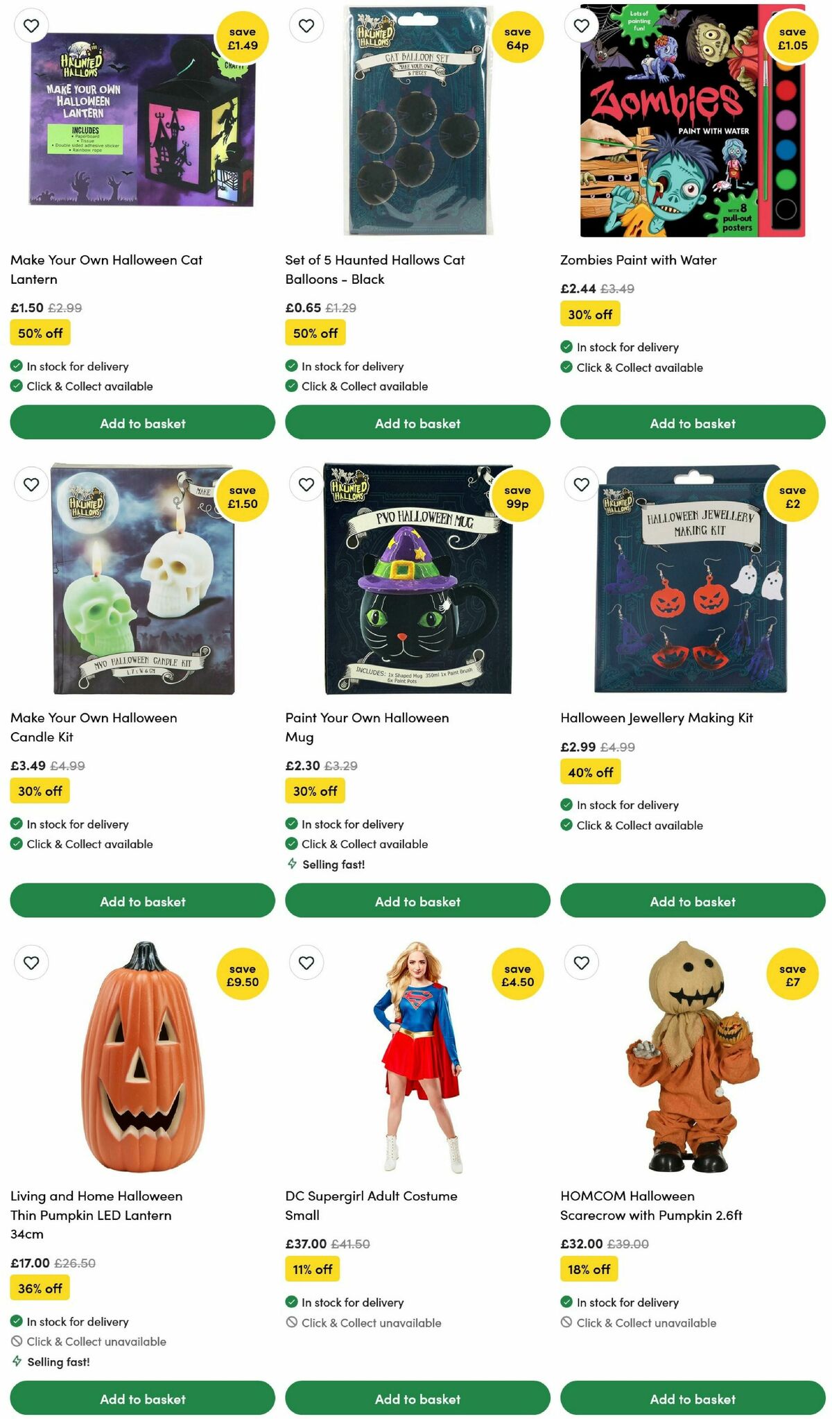 Wilko Halloween Offers from 15 September